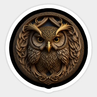 Celtic Style Animal 07 Owl Sticker